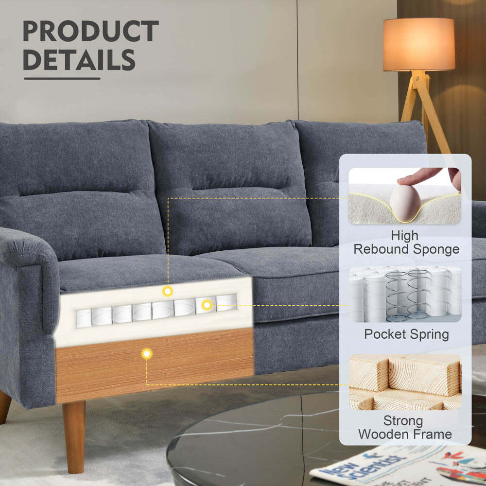 Living Room 71.65'' Wide 3-Seats Sofa Multiple Colour