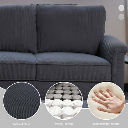 Living Room 71.65'' Wide 3-Seats Sofa Multiple Colour