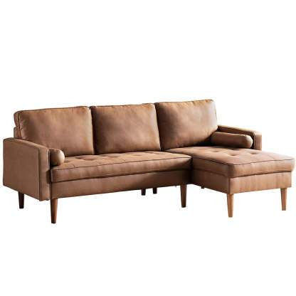 83.07'' Mid Century Sectional Chaise Sofa, L-Shaped Couch