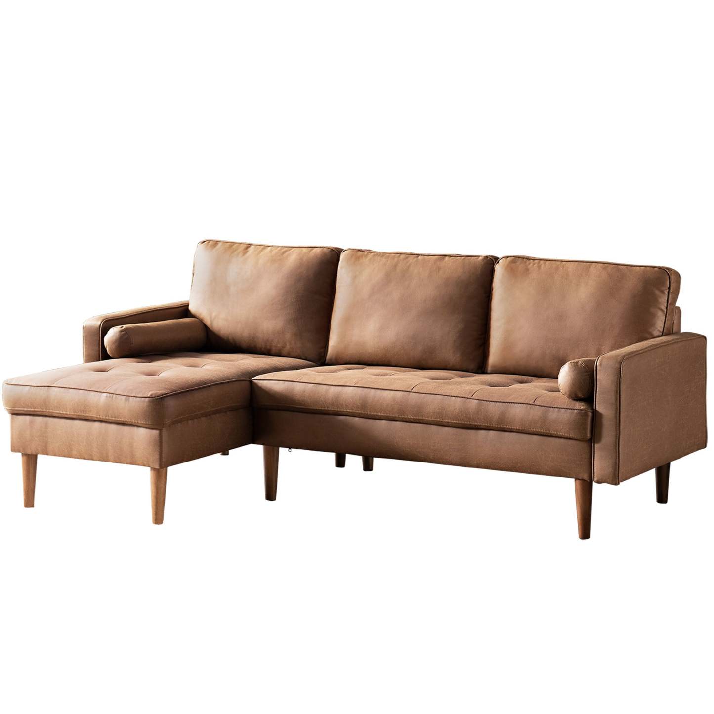 83.07'' Mid Century Sectional Chaise Sofa, L-Shaped Couch