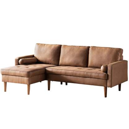 83.07'' Mid Century Sectional Chaise Sofa, L-Shaped Couch