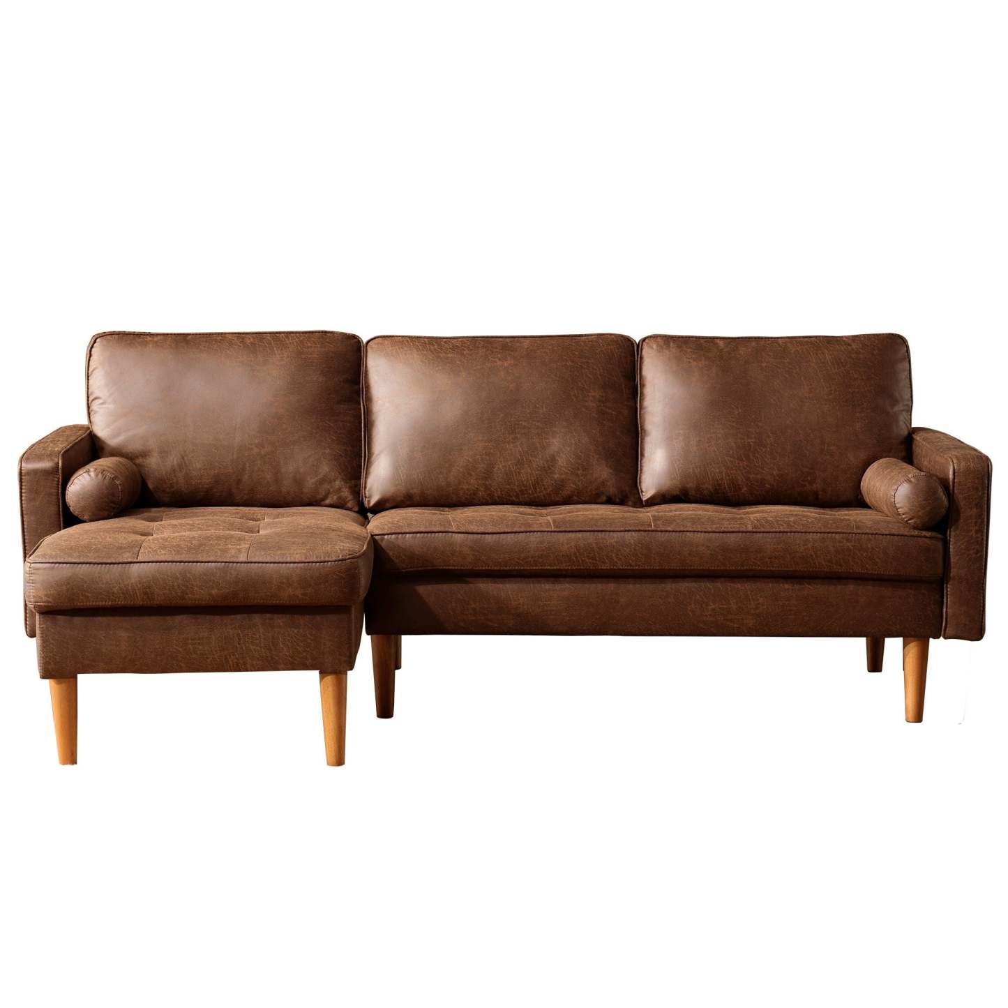 83.07'' Mid Century Sectional Chaise Sofa, L-Shaped Couch