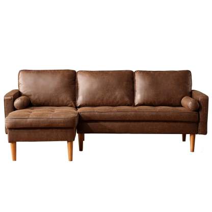 83.07'' Mid Century Sectional Chaise Sofa, L-Shaped Couch