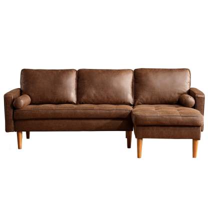 83.07'' Mid Century Sectional Chaise Sofa, L-Shaped Couch