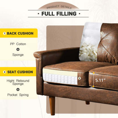 Living Room 71.65'' Wide 3-Seats Sofa Multiple Colour