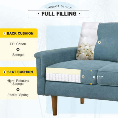 Living Room 71.65'' Wide 3-Seats Sofa Multiple Colour