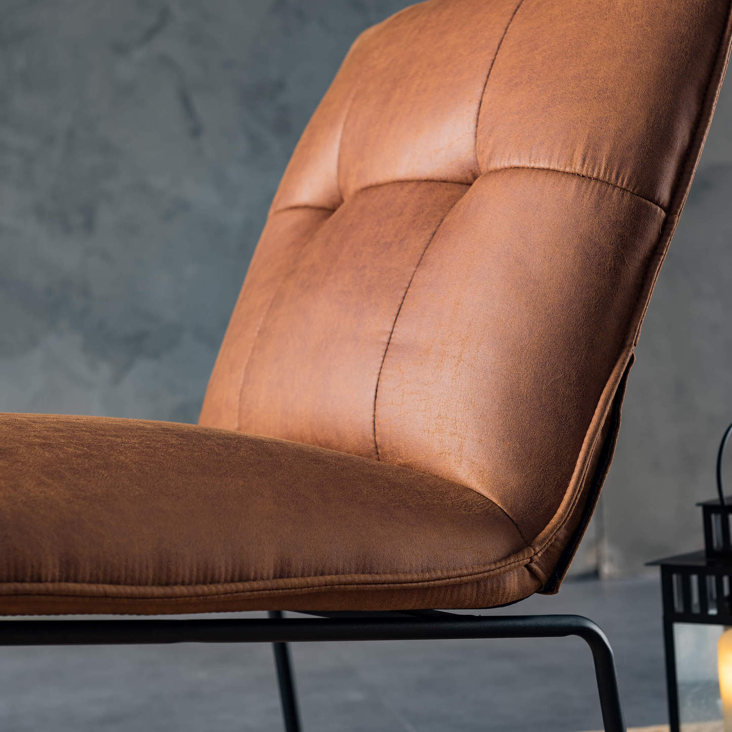 Living Room 25.2'' Wide Armless Accent Chair with Metal Frame