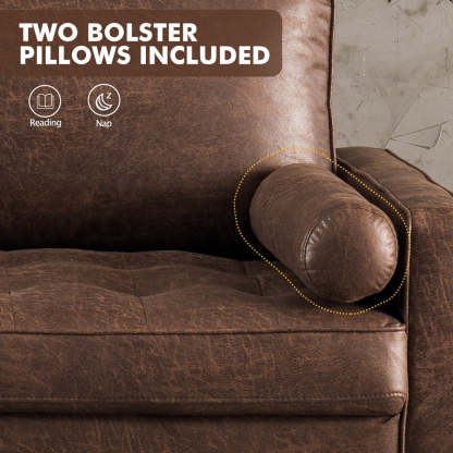 69.68'' Living Room Sofa with Square Arm and Button-Tufted