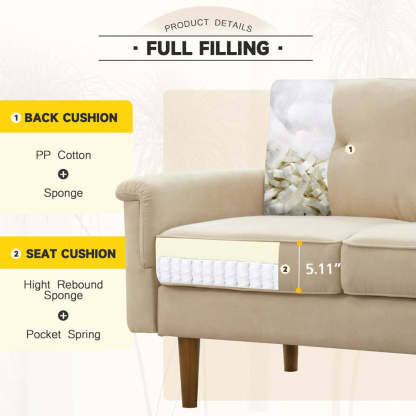 Living Room 71.65'' Wide 3-Seats Sofa Multiple Colour