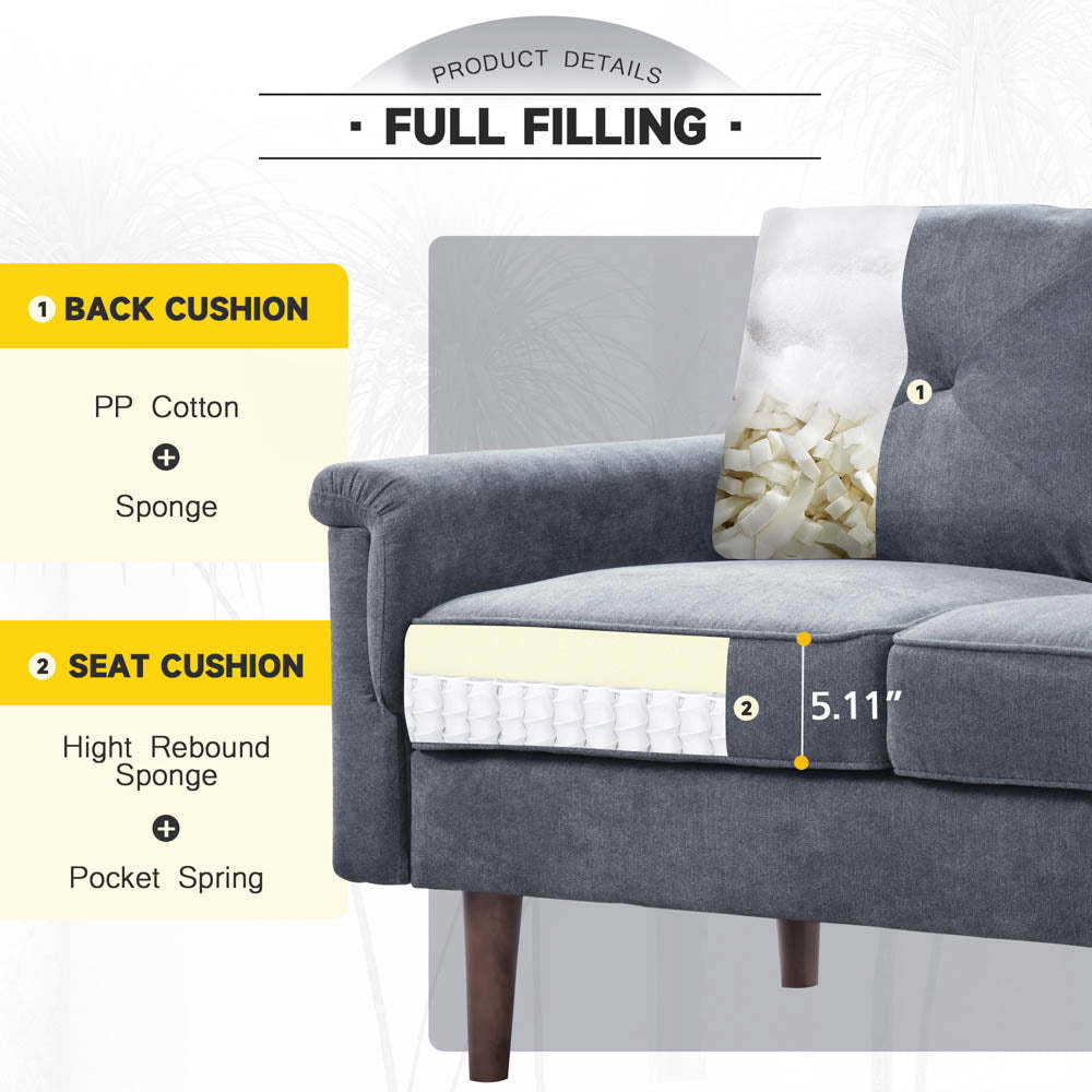 Living Room 71.65'' Wide 3-Seats Sofa Multiple Colour