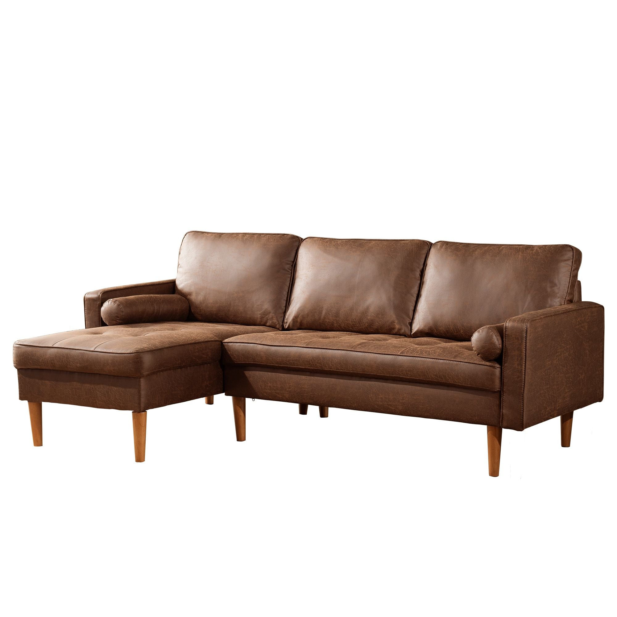 83.07'' Mid Century Sectional Chaise Sofa, L-Shaped Couch