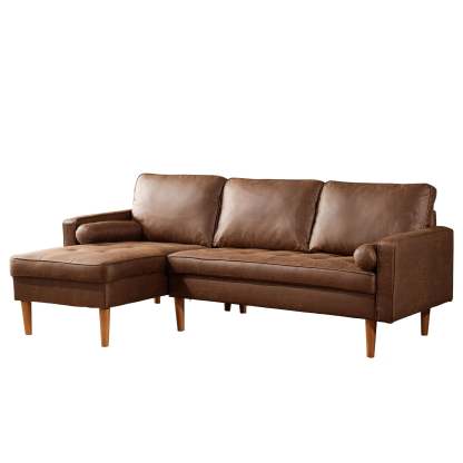 83.07'' Mid Century Sectional Chaise Sofa, L-Shaped Couch