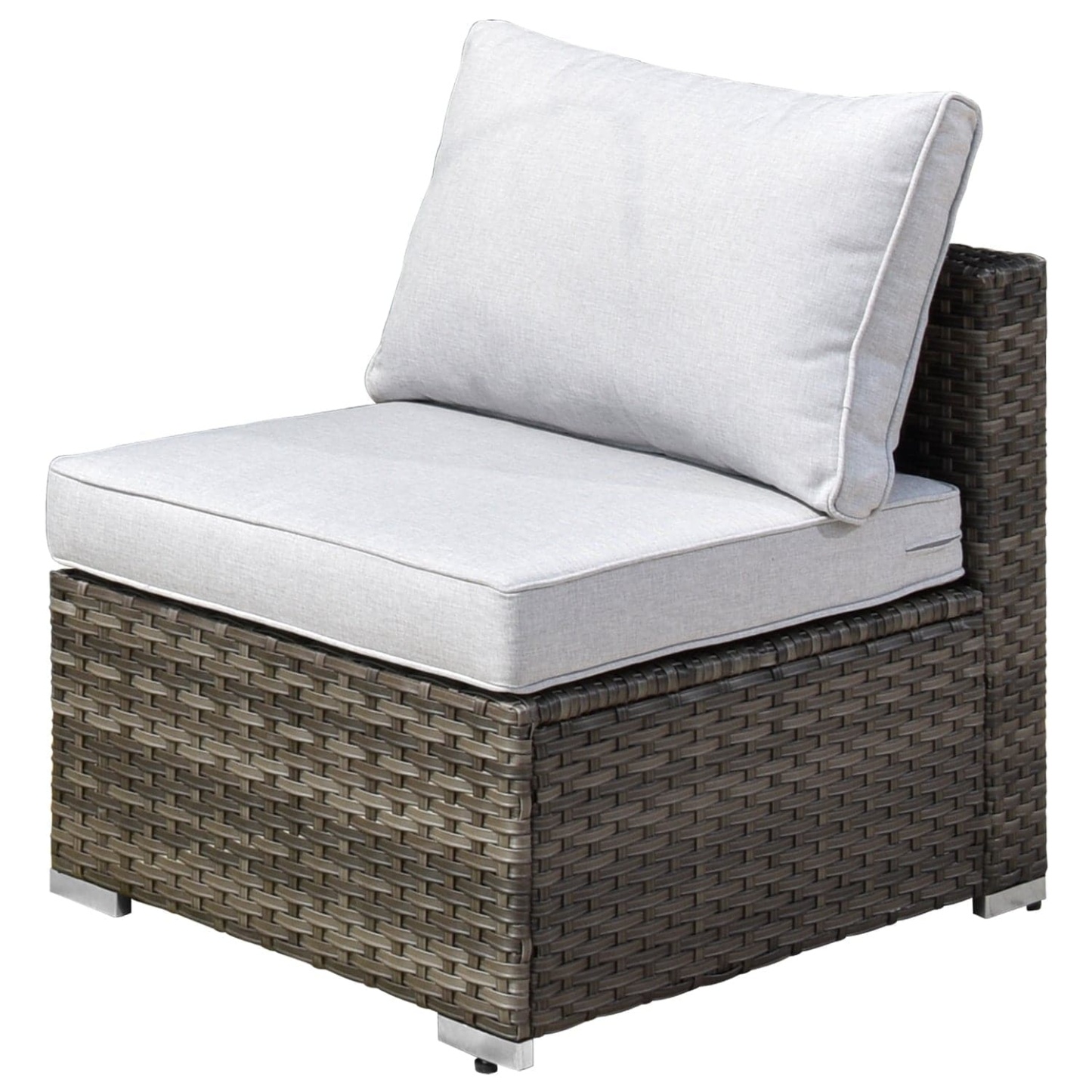 Outdoor Sectional Furniture 9-Piece with Cushions and Table