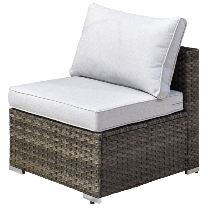 Outdoor Sectional Furniture 9-Piece with Cushions and Table