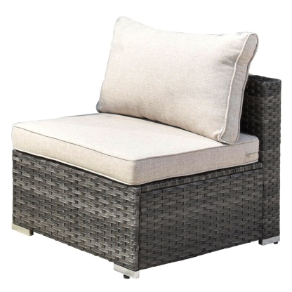 Outdoor Sectional Furniture 9-Piece with Cushions and Table