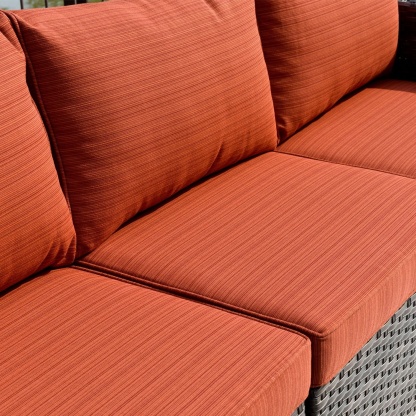 Outdoor Sectional Furniture 9-Piece with Cushions and Table