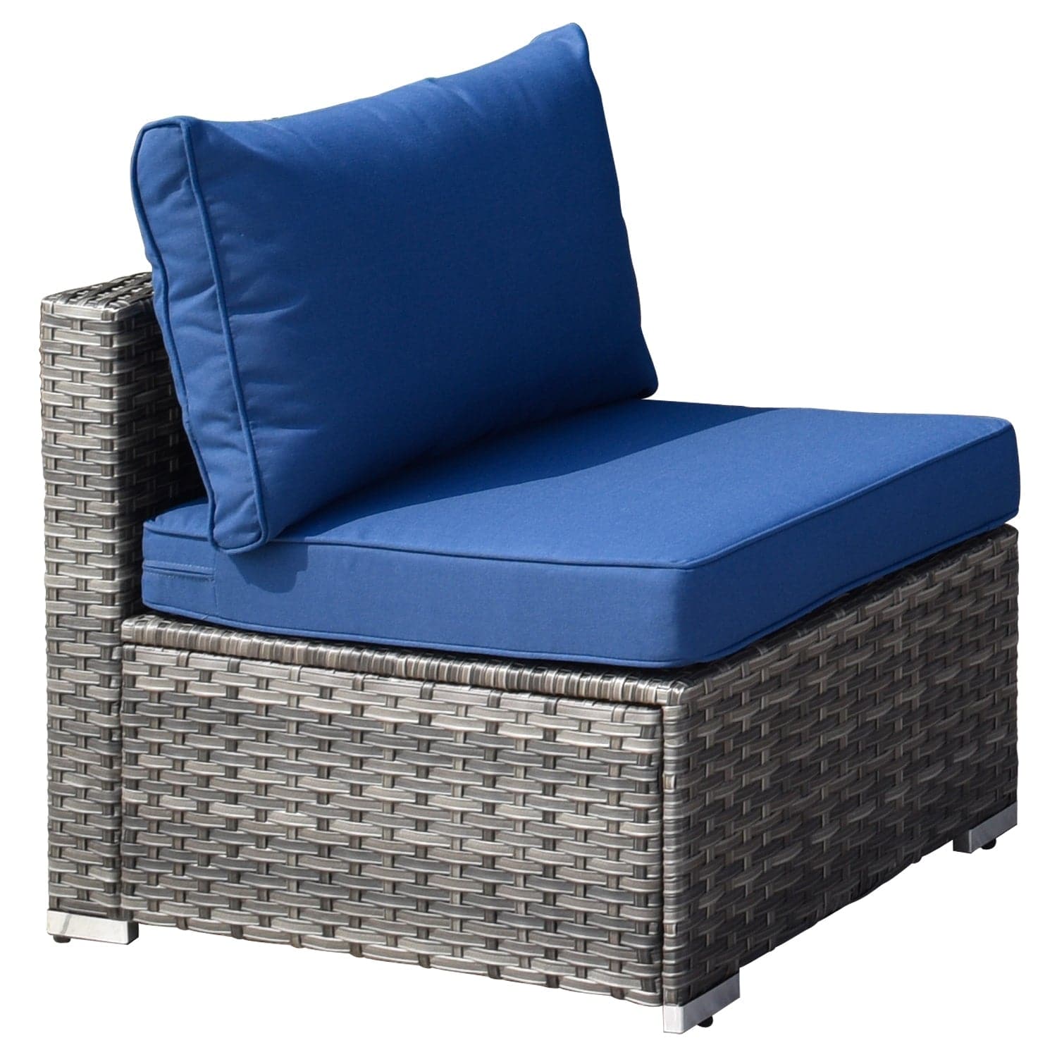 Outdoor Sectional Furniture 9-Piece with Cushions and Table