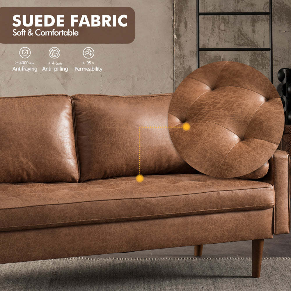 69.68'' Living Room Sofa with Square Arm and Button-Tufted