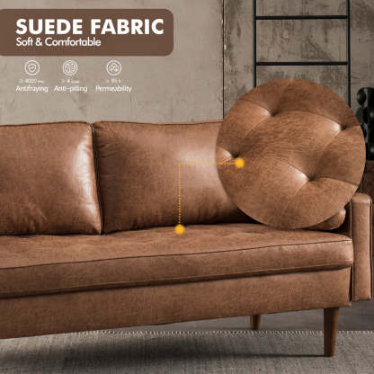69.68'' Living Room Sofa with Square Arm and Button-Tufted