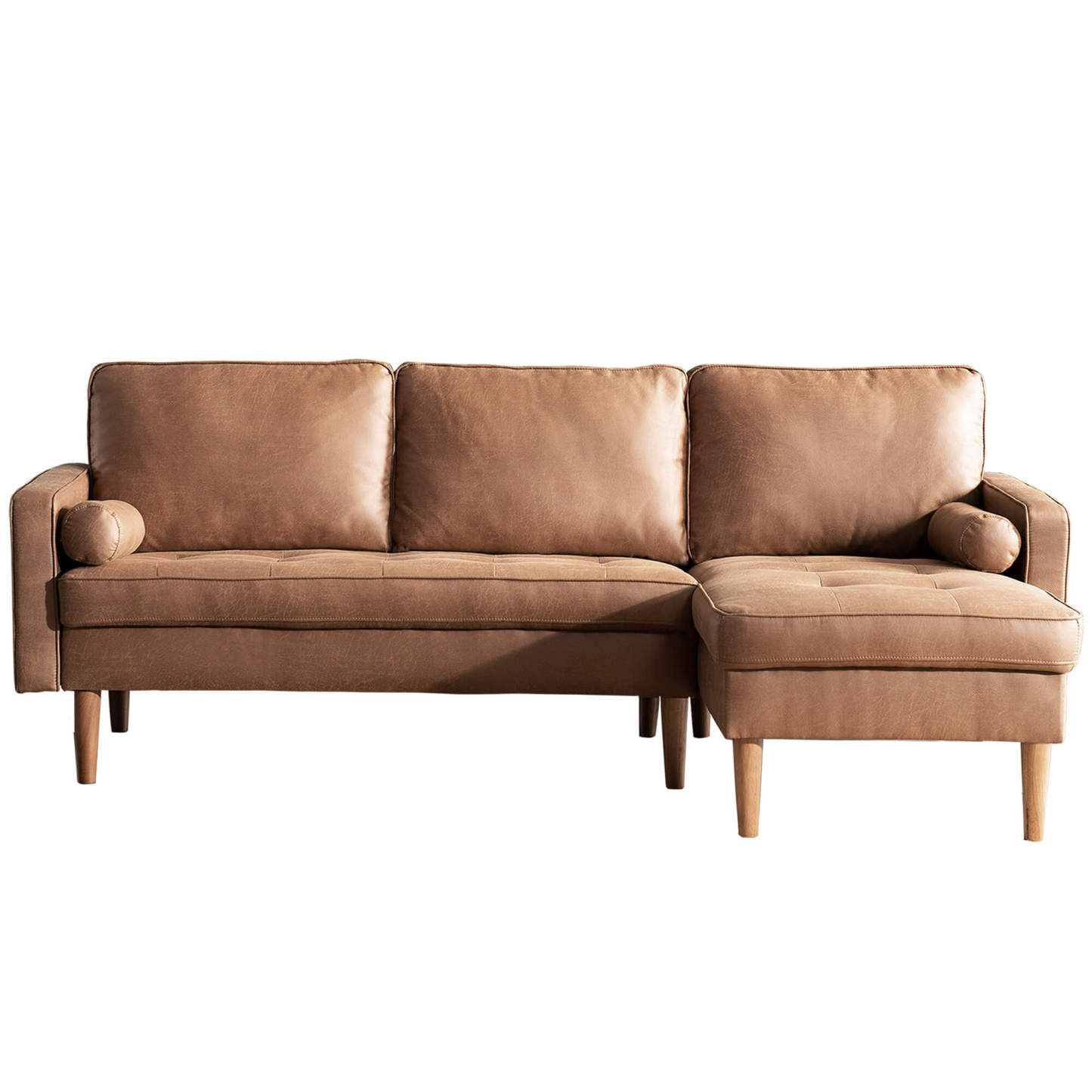 83.07'' Mid Century Sectional Chaise Sofa, L-Shaped Couch