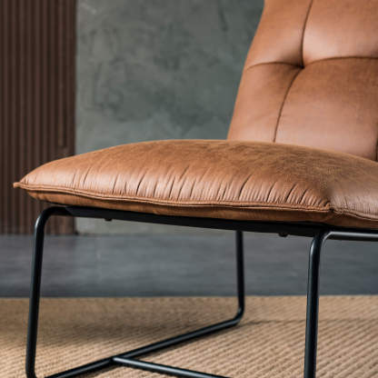 Living Room 25.2'' Wide Armless Accent Chair with Metal Frame