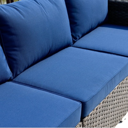 Outdoor Sectional Furniture 9-Piece with Cushions and Table