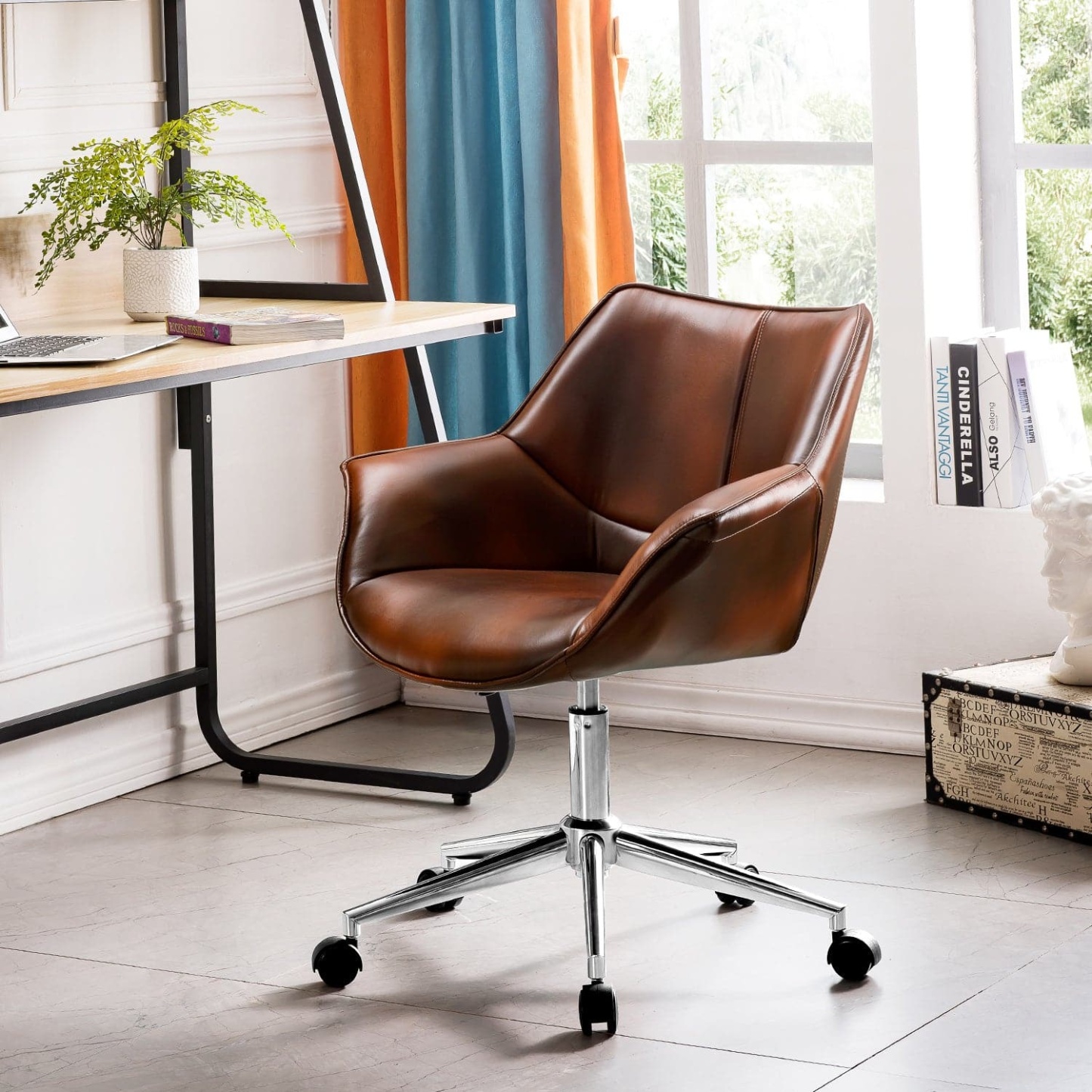 Office Chair, Faux Leather (Pu) For Home Office