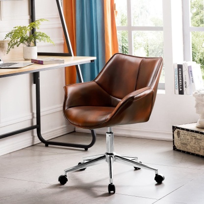 Office Chair, Faux Leather (Pu) For Home Office