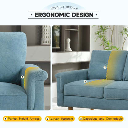 Living Room 71.65'' Wide 3-Seats Sofa Multiple Colour