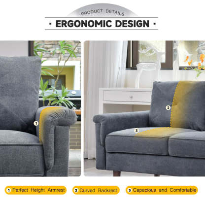 Living Room 71.65'' Wide 3-Seats Sofa Multiple Colour
