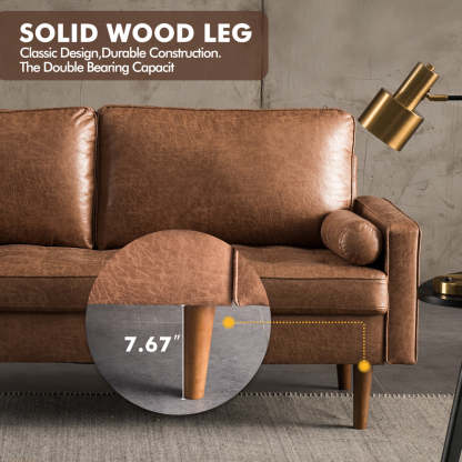 69.68'' Living Room Sofa with Square Arm and Button-Tufted