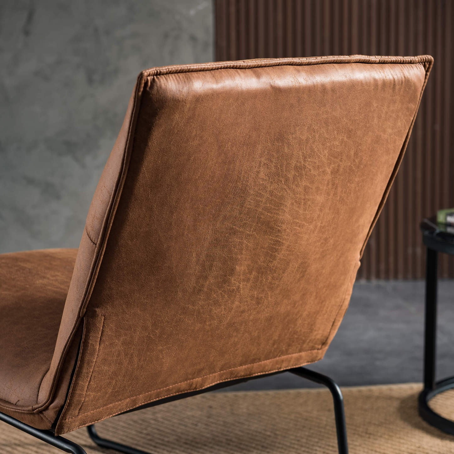 Living Room 25.2'' Wide Armless Accent Chair with Metal Frame