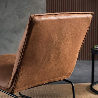 Living Room 25.2'' Wide Armless Accent Chair with Metal Frame
