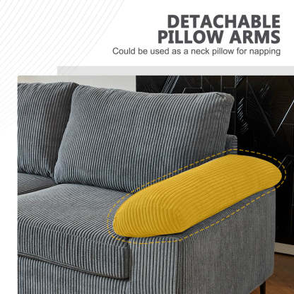 Living Room Sofa Reversible Chaise 100.40" Wide with Ottoman