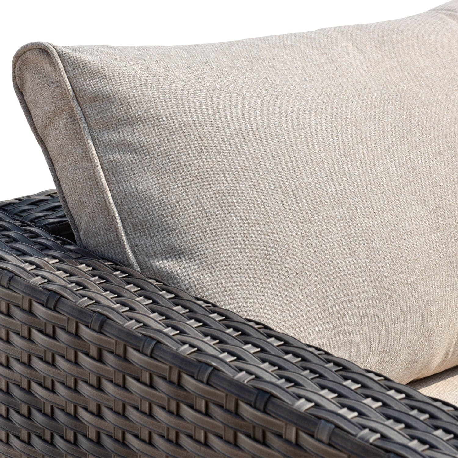 Outdoor Sectional Furniture 9-Piece with Cushions and Table