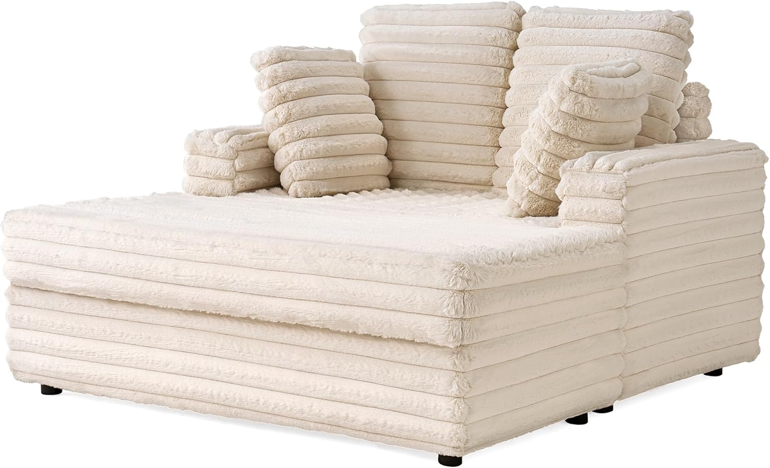53 Inch Indoor Recliner, Upholstered Sofa Bed with Cushions and Armrests, Sleeper Chair - Plush Chair Bed for Living Room