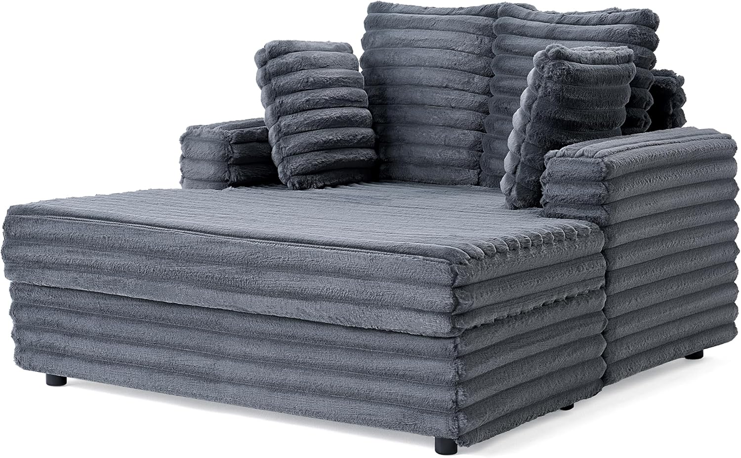 53 Inch Indoor Recliner, Upholstered Sofa Bed with Cushions and Armrests, Sleeper Chair - Plush Chair Bed for Living Room