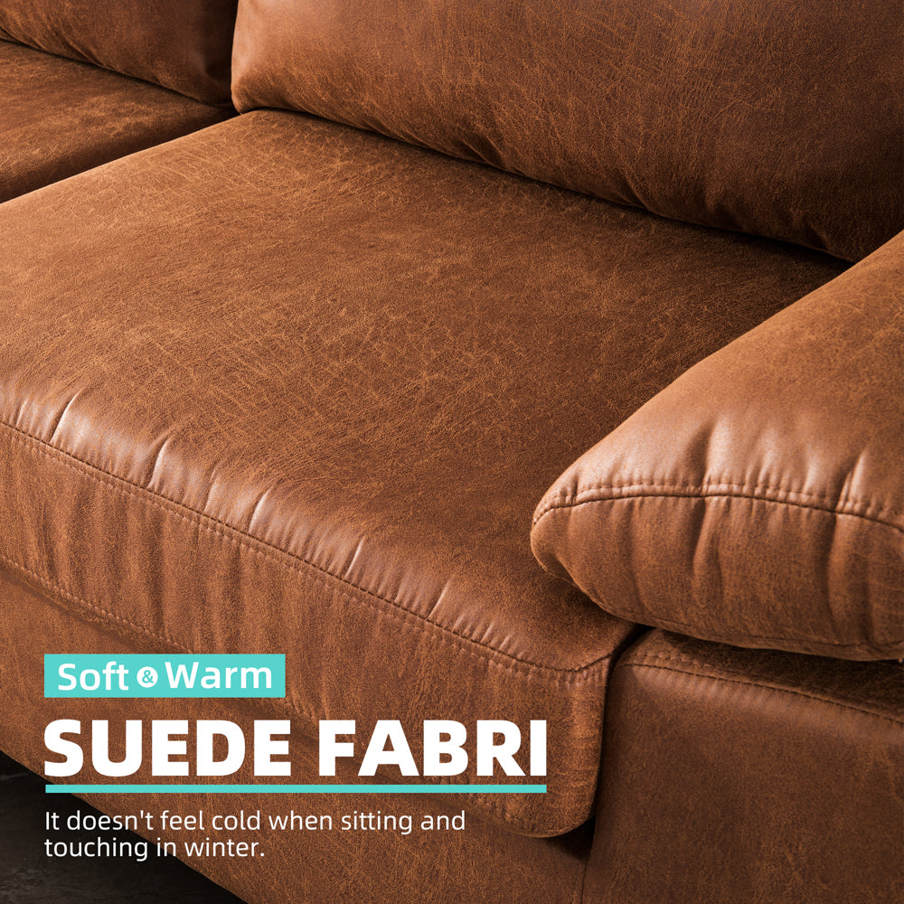 Living Room Sofa Reversible Chaise 100.40" Wide with Ottoman