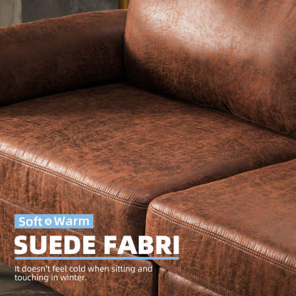 Living Room Sofa Reversible Chaise 100.40" Wide with Ottoman
