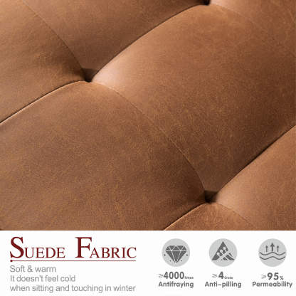 83.07'' Mid Century Sectional Chaise Sofa, L-Shaped Couch