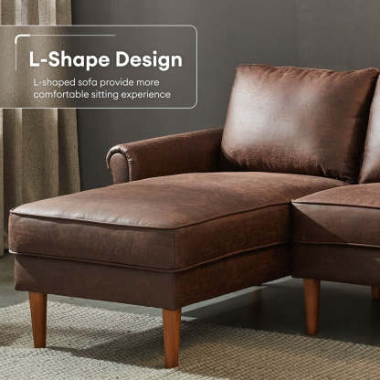 Living Room 81.50" Wide Sectional Chaise Sofa, L-Shaped Couch