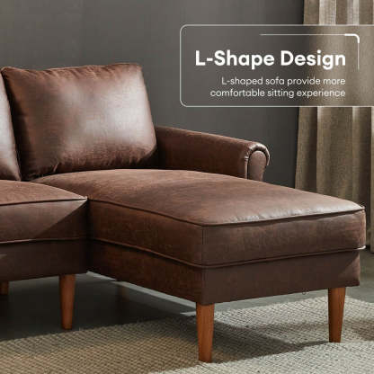 Living Room 81.50" Wide Sectional Chaise Sofa, L-Shaped Couch