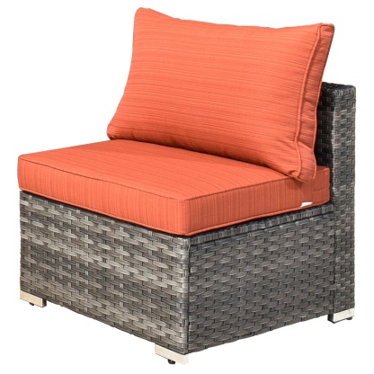 Outdoor Sectional Furniture 9-Piece with Cushions and Table