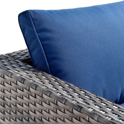Outdoor Sectional Furniture 9-Piece with Cushions and Table