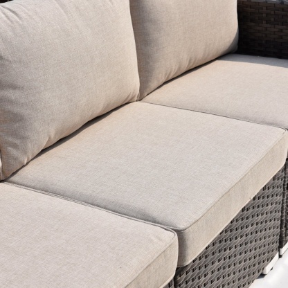 Outdoor Sectional Furniture 9-Piece with Cushions and Table