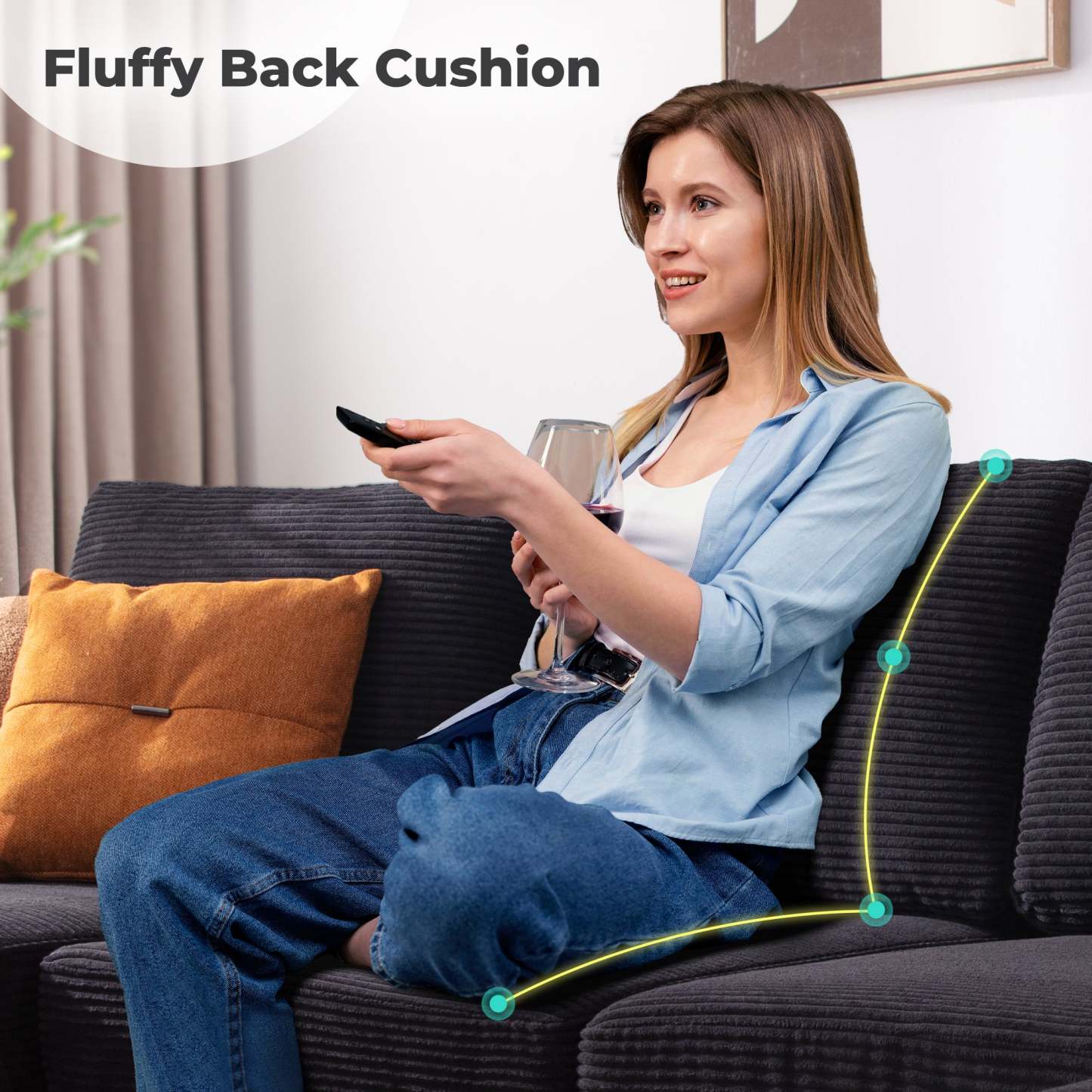 97"  Modern Corduroy L Shaped Couch