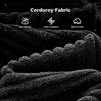 Living Room Modular Couch 6-Pieces Set, 2.5 Wale Corduroy Fabric