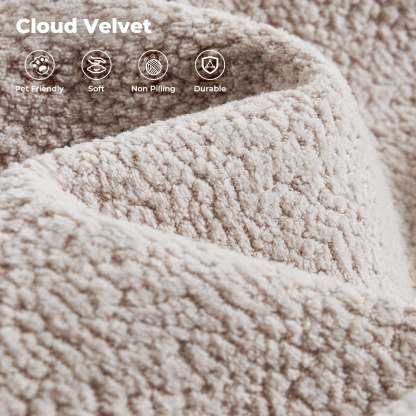 126" Elegant Cloud Velvet U-Shaped Sofa with Double Chaise