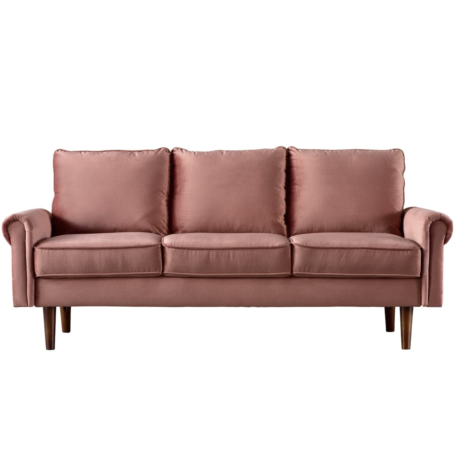 Living Room 73.6'' Wide Suede or Line Fabric Sofa, 6 Colors