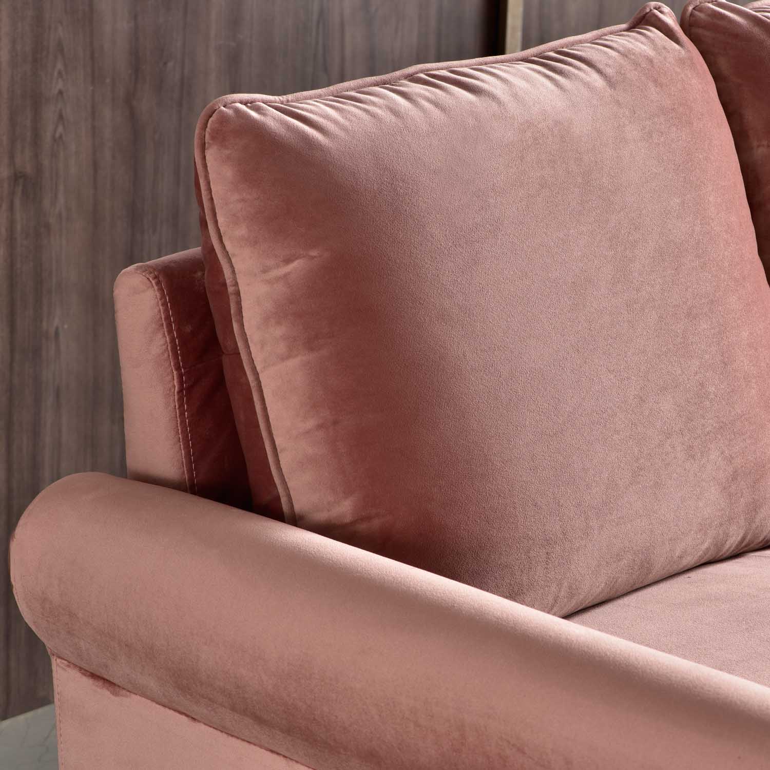 Living Room 73.6'' Wide Suede or Line Fabric Sofa, 6 Colors